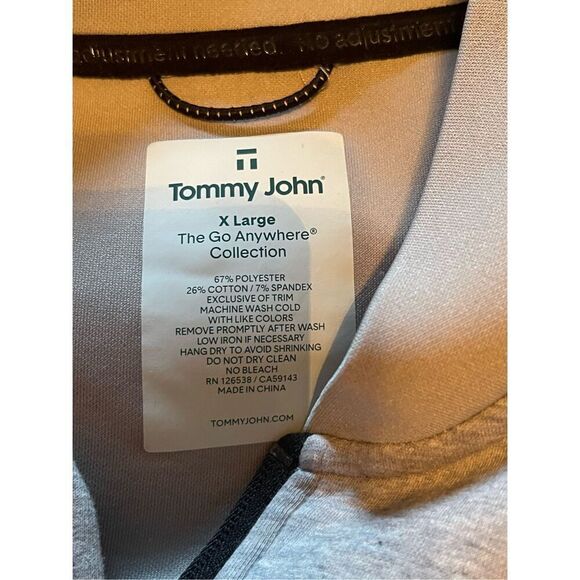 Tommy John Mens Light Gray The Go Anywhere Collection Full Zip Jacket X-Large - Picture 9 of 12